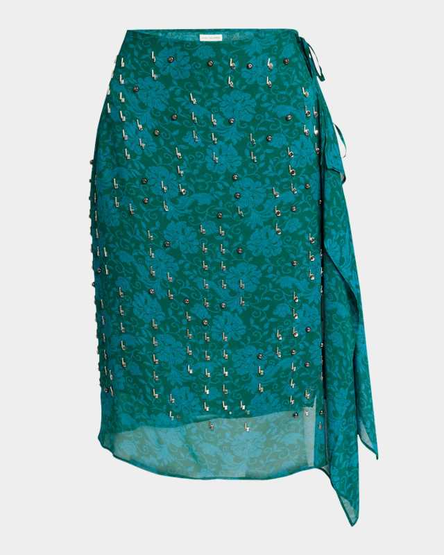 Sima Embellished Wrap Skirt